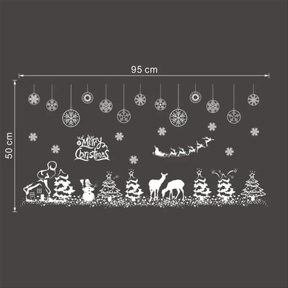 Celebrate Christmas Wall Stickers For Store Office Home Decoration White Xmas Festival Theme Wall Mural Art Diy Window Decals.