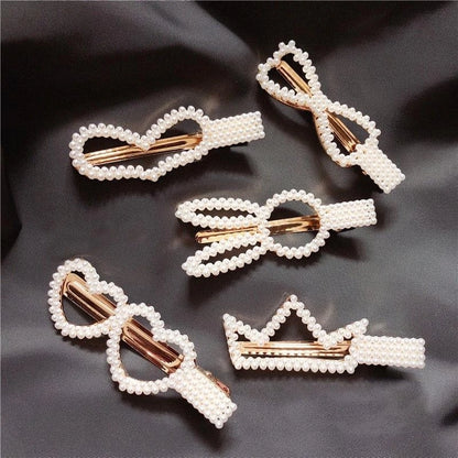 Simulated Pearl Hair Clips For Women Korean Women Hairpins Girl Geometric Hair Barrettes Fashion Hairgrip Hair Accessories.