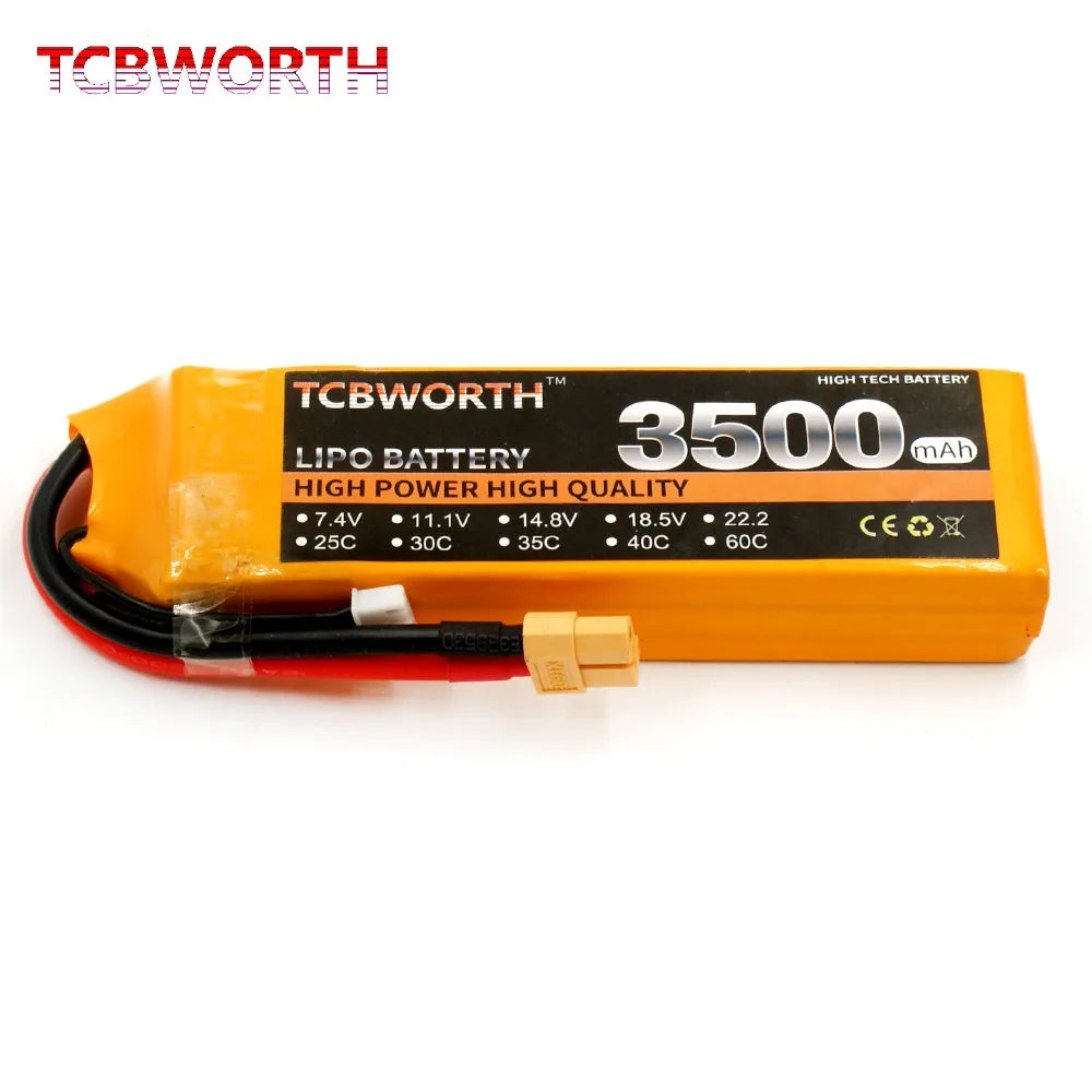 3S RC LiPo Battery 3S 11.1V 1300 1500 1800 2200 3000 3500 4200 6000mAh 25C 35C 60C For RC Airplane Drone Boat 11.1V LiPo 3S.