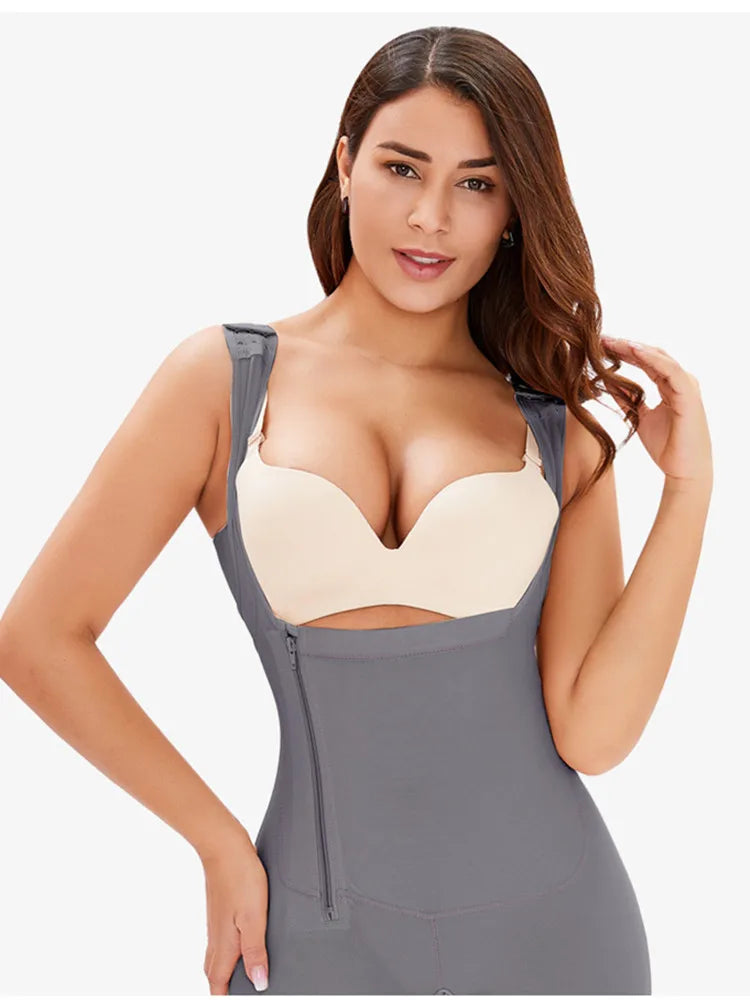 Women Full Body Shapewear Open-Bust Underwear Waist Trainer Corset Seamless Slimming Bodysuit Butt Lifter Plus Size 6XL.