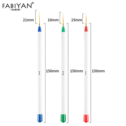 7 Size Nail Art Brush Flat Acrylic Drawing Pen UV Gel Polish French Design Painting Extension Coating Tools Set Manicure.