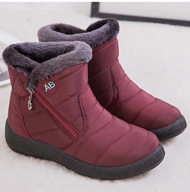 Snow Women Boots Comfortable Women's Boots Waterproof Women Shoes Zipper Shoes Woman Soft Fur Women's Winter Boots Botas Mujer.