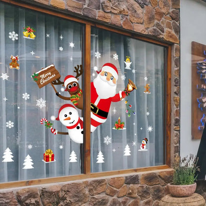2025 Merry Christmas Wall Sticker Window Glass Merry Christmas Decor for Home Living Room Wall Decor 2026 Happy New Year Sticker.