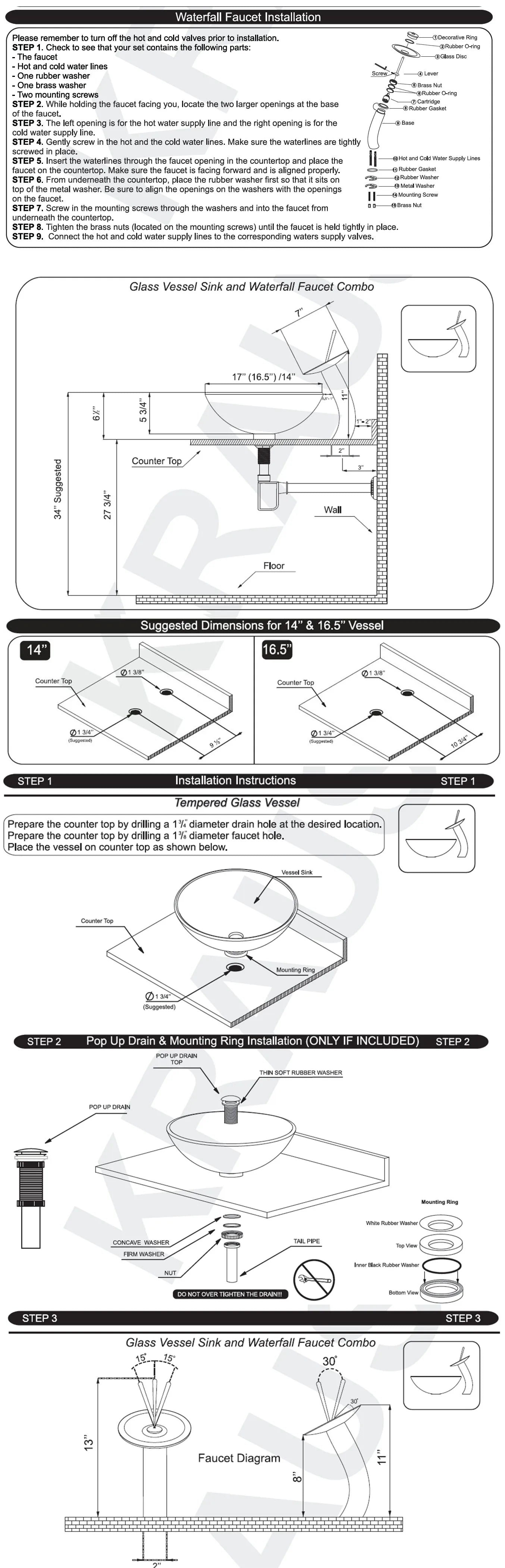 JIENI Keramik-Badezimmer-Waschbecken-Set, quadratisch, Porzellan, Arbeitsplatte, Waschbecken, Wasserhahn, Pop-Up-Abfluss, kombiniertes modernes Waschbecken-Set