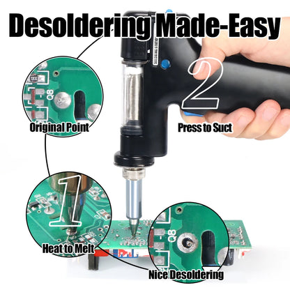 WEP 948 Saug-Zinnpistolen-Entlötstation 90 W mit automatischer Abschaltung, variable präzise Temperatur oC/ ° F-Display, Schlaf
