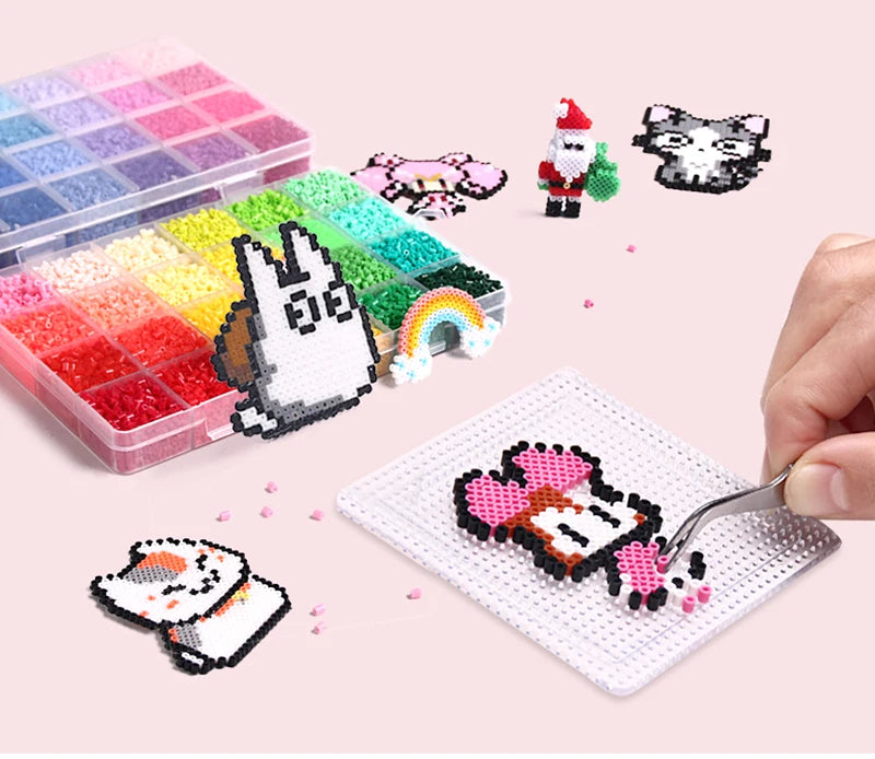 72 colors 24 colors 2.6mm Perler Fuse beads Iron beads Kit Hama beads 3D Puzzle DIY Toy Kids Creative Handmade Craft Toy Gift.