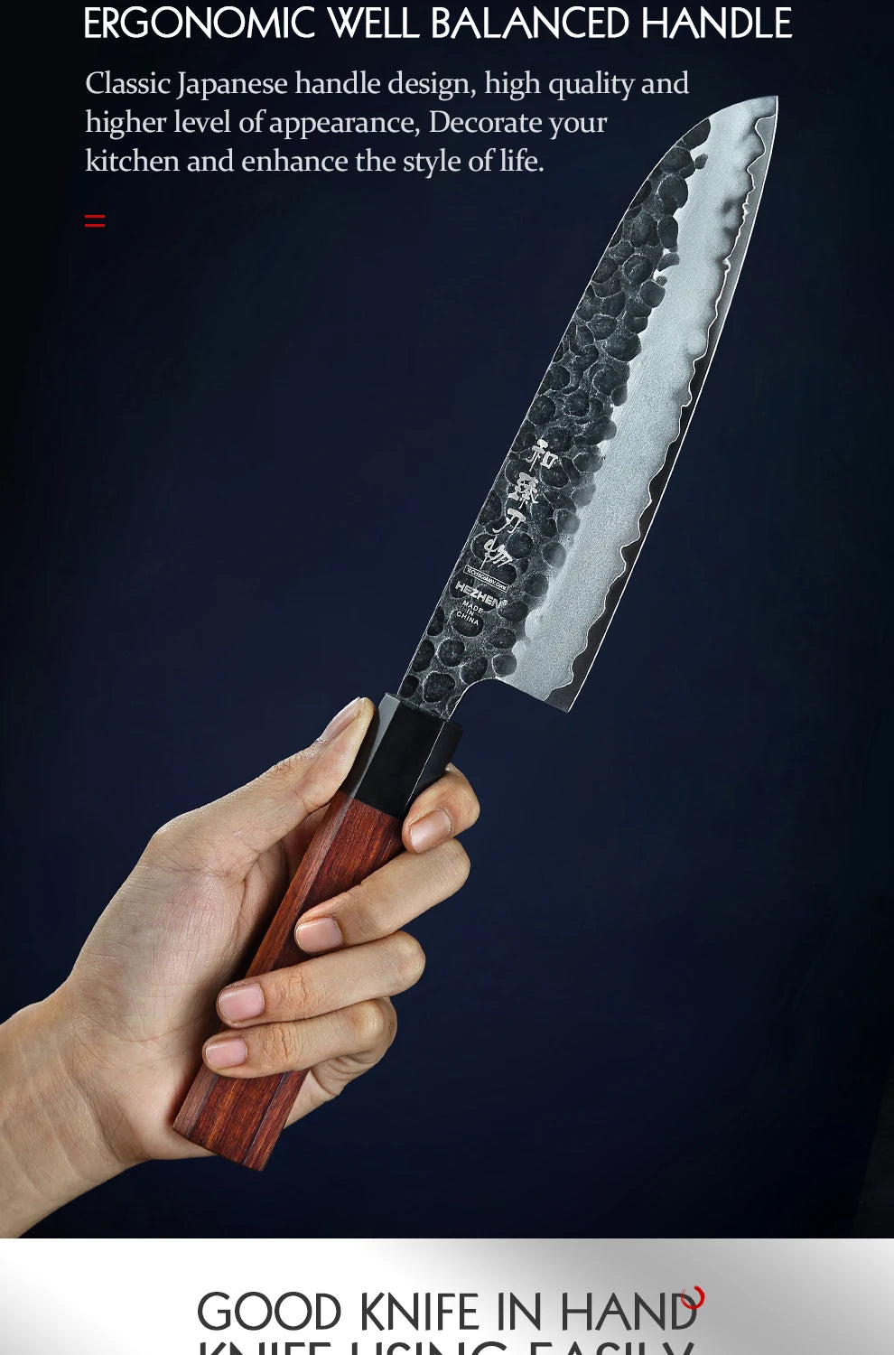 HEZHEN 1PC-5PC Kitchen Knife Set Chef Utility Stainless Steel 3 Layers Composite Steel Santoku Nakiri Kitchen Accessories