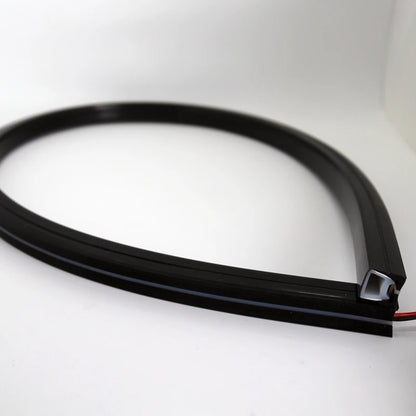 Recessed Black Silicone Tube LED Neon Light Flexible Rope Channel Diffuser WS2811 WS2812B Outdoor Waterproof Ribbon Strip Lights