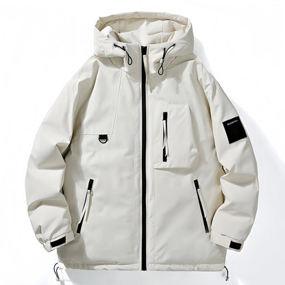 Wholesale Unisex Jackets, Outdoor Winter Waterproof Sports Waterproof Hooded Hiking Casual Zipper Multi Pocket Men's Down Jacket.