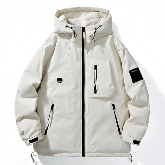 Wholesale Unisex Jackets, Outdoor Winter Waterproof Sports Waterproof Hooded Hiking Casual Zipper Multi Pocket Men's Down Jacket.