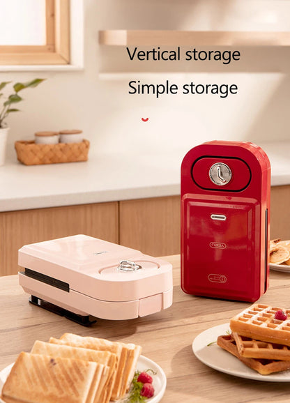 220V Electric Sandwich Maker Timed Waffle Maker Toaster Baking Multifunction Breakfast Machine takoyaki Pancake Sandwichera 600W.