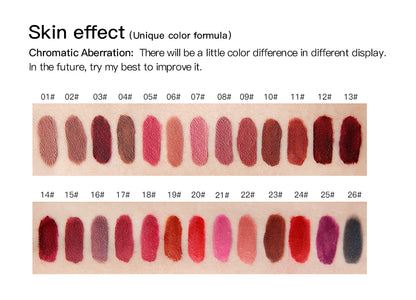 NICEFACE Matte Liquid Lipstick Waterproof Long Lasting Lip Gloss Tint Sexy Red Nude Purple Metallic Lipsticks Makeup Cosmetics.