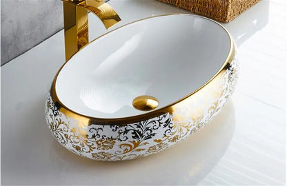 Kunst Keramik Bad Waschbecken Set Keramik Becken Platte Waschbecken Waschbecken Bad Wasserhahn Pop Up Becken Mischbatterie