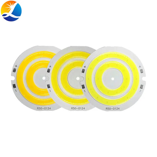 3V LED-Licht, 50 mm Durchmesser, runder COB-Chip, Doppelring-LED-Lampe, 3,7 V, 5W LED-Birne für DIY-Arbeitsscheinwerfer, Hausdekor-Beleuchtung.
