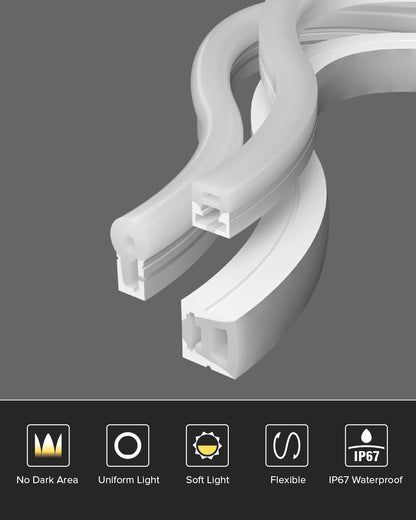 WS2812B WS2811 Neon Sign Tube SK6812 RGBW LED Strip Light Silica Gel 1m 2m 3m 4m 5m Flexible Neon Soft Lights Tube for Outdoors.