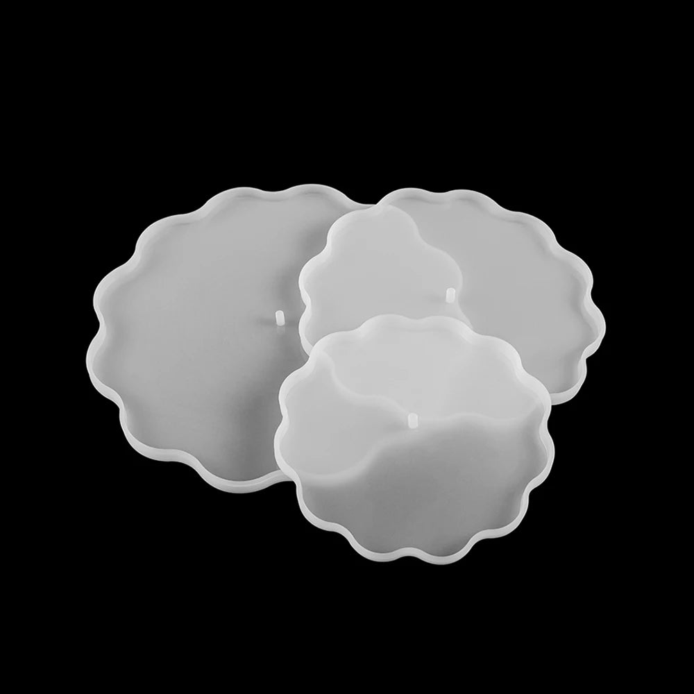 Three-Layer Fruit Dish Epoxy Resin Mold Tea Tray Silicone Molds Storage Tray Mould For DIY UV Resin Coaster Accessories