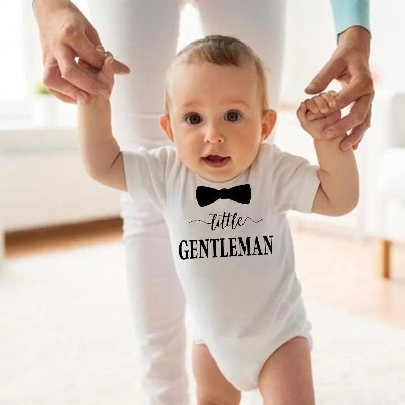 Kleine Gentleman Lustige Neugeborene Baby Sommer Strampler Infant Körper Kurzarm Baby Overall Kind Junge Mädchen Neue Geboren Body Kleidung.