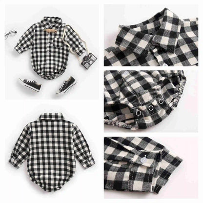 Sanlutoz Plaid Baumwolle Baby Jungen Bodys Langarm Baby Kleidung Mode Neugeborenen Body für Jungen.