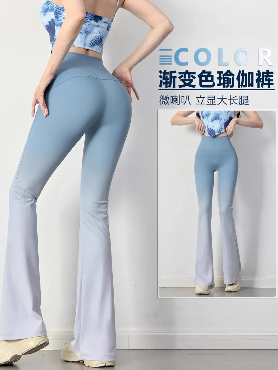 ZWFS-  Tuman1325 New Arrival Ladies Fashion Yoga Pants Women's Boot Cut Design Stylish Long Pants High Waist  Color Sportswear