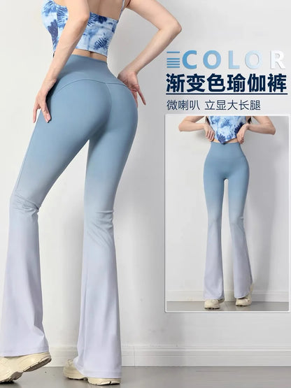 ZWFS-  Tuman1325 New Arrival Ladies Fashion Yoga Pants Women's Boot Cut Design Stylish Long Pants High Waist  Color Sportswear