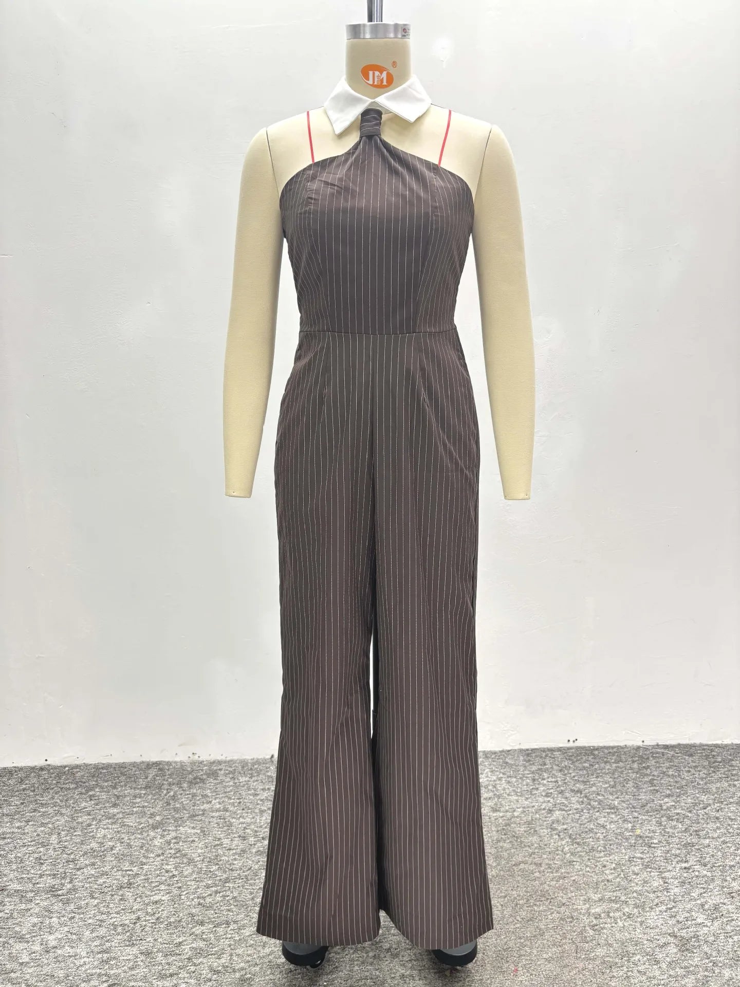 2025 Striped Sexy Halter Wide-leg Casual Jumpsuit Fashion Jumpsuit Playsuit Women Summer Rompers Women Jumpsuit.