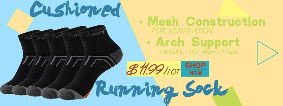 5 Pairs/Lot Socks Men Cotton Running Casual Thick Solid Compression Breathable Outdoor Travel Long High Crew Sock Male 4 Styles.