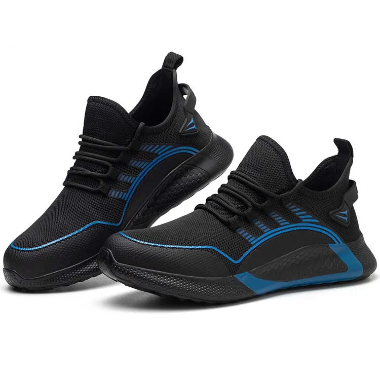 Door to Door Outdoor Four Seasons Steel Toe Sneakers Men High Quality Stylish Cap Toe Work Safety Shoes Custom Sneakers Size.