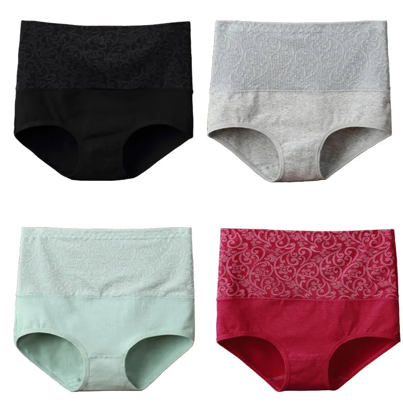 Underwear for Women Cotton High Waist Panties Tummy Control Briefs Ladies Panty Full Coverage Female Lingerie Stretch Underpants.
