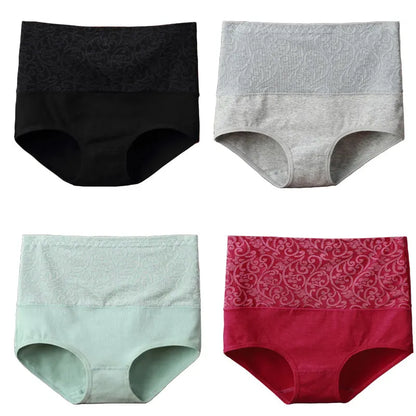 Underwear for Women Cotton High Waist Panties Tummy Control Briefs Ladies Panty Full Coverage Female Lingerie Stretch Underpants.