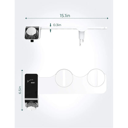 Bidet-Toilettensitzaufsatz, nicht elektrisch, selbstreinigend, Doppeldüsen, zum Waschen heiß, kalt, Mixer, Wasser, Damen-Badezimmer-Zubehör, Sprühgerät