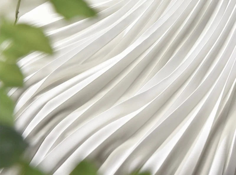 Brand Designer Women Spring Autumn Elegant Chic Solid Pleated Skirt High Waist Luxury Fashion With Elastic Female C-035.