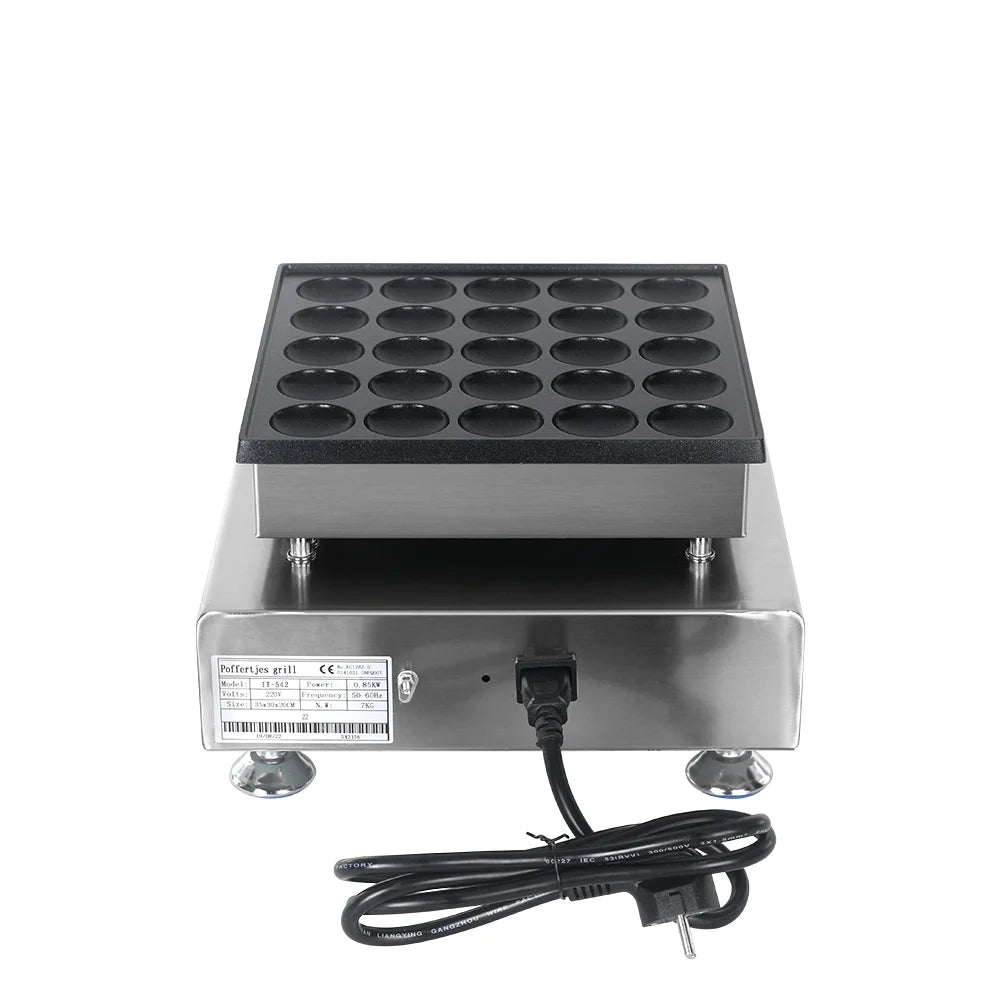 ITOP Mini Poffertjes Maker Mini Pancake Waffle Muffin Machine 25 Holes Commercial 800W Non-stick, Fast Heating, Heavy Duty.