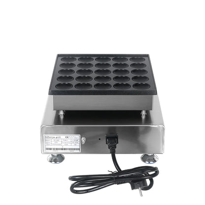ITOP Mini Poffertjes Maker Mini Pancake Waffle Muffin Machine 25 Holes Commercial 800W Non-stick, Fast Heating, Heavy Duty.