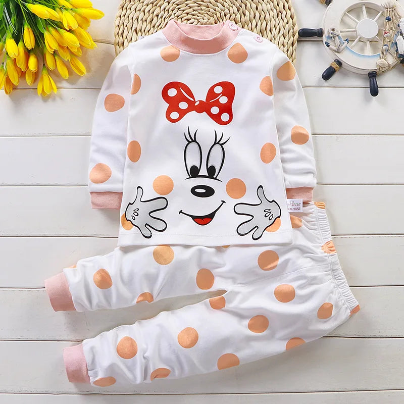 Kids Clothes Children Sets Children's Clothing Boys Girls CottonAutumn winter Clothing Pants Sleepwear Underwear Christmas Gift.