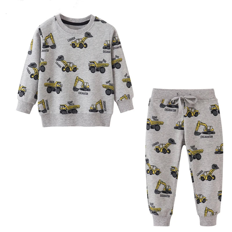 Little maven Spring Suit for Boys Clothing Sets Animal Elephant Boys Boutique Outfits 4Years Kids Clothes Cotton Sweatshirt Pant