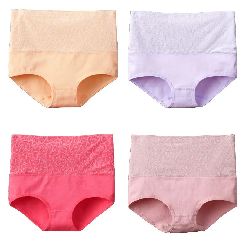 Underwear for Women Cotton High Waist Panties Tummy Control Briefs Ladies Panty Full Coverage Female Lingerie Stretch Underpants