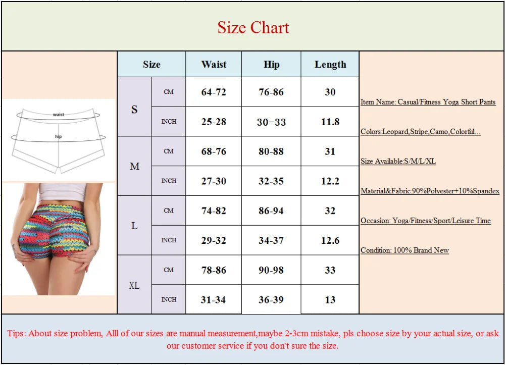 Sexy Booty Shorts Women Quick Drying Push Up Femme Shorts High Waist Workout Gym Shorts Stripe Leopard Fitness Running Shorts.