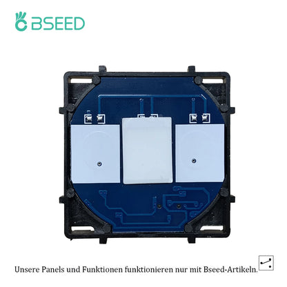 BSEED 1/2/3Gang Wand-Touch-Schalter-Funktionstaste, die Basis von Lichtschaltern, Schalterteil ohne Glasscheibe, Ein-Aus, 1/2Weg.
