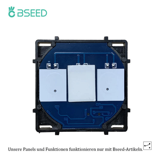 BSEED 1/2/3Gang Wand-Touch-Schalter-Funktionstaste, die Basis von Lichtschaltern, Schalterteil ohne Glasscheibe, Ein-Aus, 1/2Weg.
