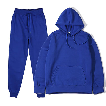 2022 new Womens Oversized Tracksuit Warm Fleece Suits Hoodies Tops Casual Sweatshirts Jogging Pant Outfits Sweatpants.