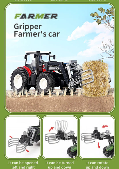 Remote Control Tractor RC Farm Truck Car Trailer 2.4G Farming Simulator Truck Miniature Farm Vehicle Toys Model Children Boy.