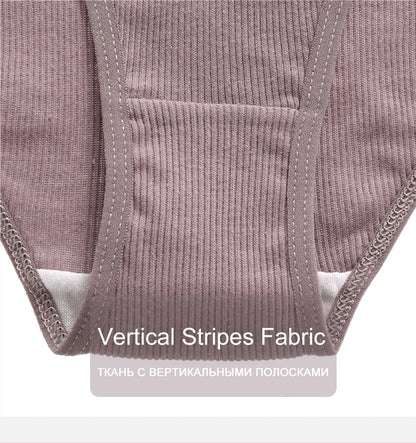 FINETOO 3PCS/Set Women's Underwear Cotton Panty Sexy Panties Female Underpants Solid Color Panty Intimates Women Lingerie M-2XL