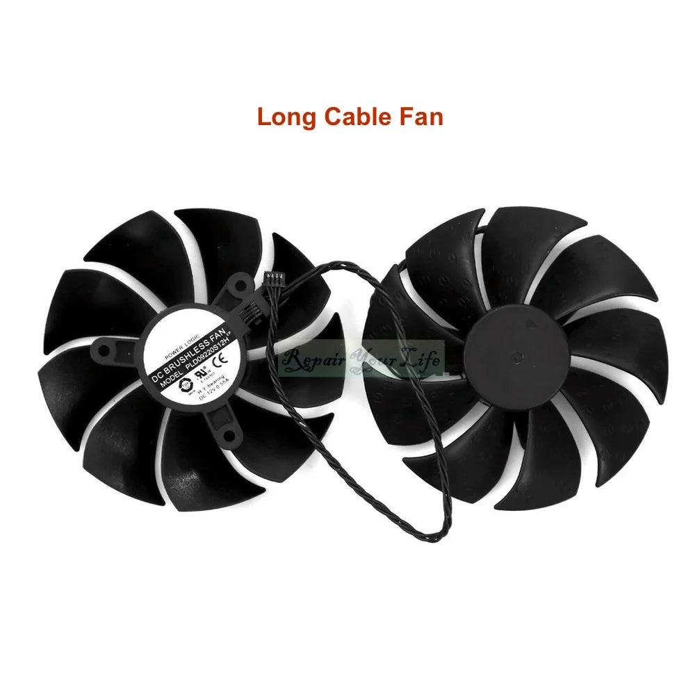 VGA Graphics Card Fans for EVGA GeForce RTX 2060 XC Ultra Gaming 6GB GDDR6 Dual HDB 06G-P4-2166-KB PLA09215S12H PLD09220S12HS.