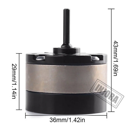 INJORA Metal 1:3 Ratio Reducer Planetary Gearbox Transmission Box for 1/10 RC Crawler Car Axial SCX10 RC Car 540 550 Motor Parts.