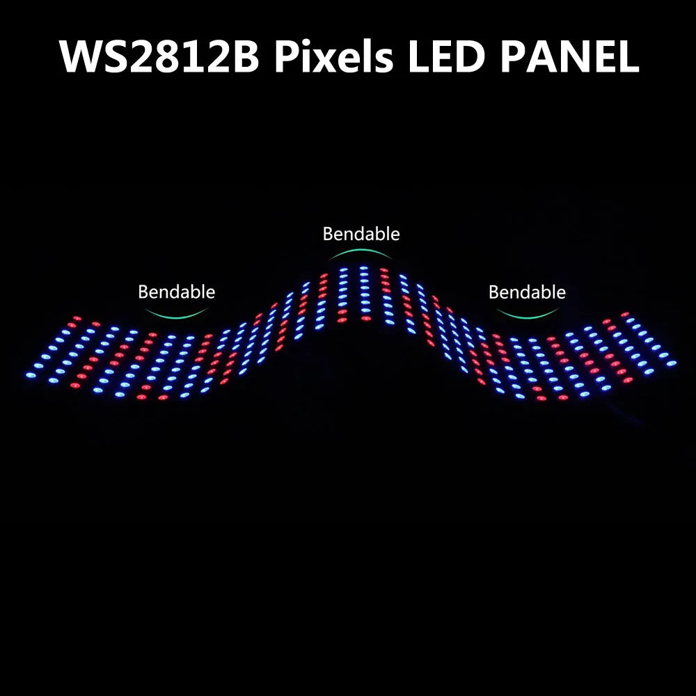 WS2812B RGB LED Digital Flexible Individuell adressierbare Panel Licht WS2812 8x8 16x16 8x32 Modul Matrix Bildschirm DC5V.