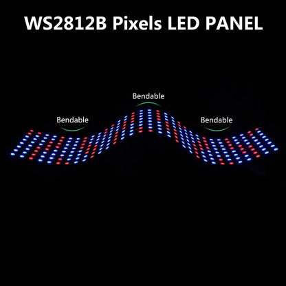 WS2812B RGB LED Digital Flexible Individuell adressierbare Panel Licht WS2812 8x8 16x16 8x32 Modul Matrix Bildschirm DC5V.