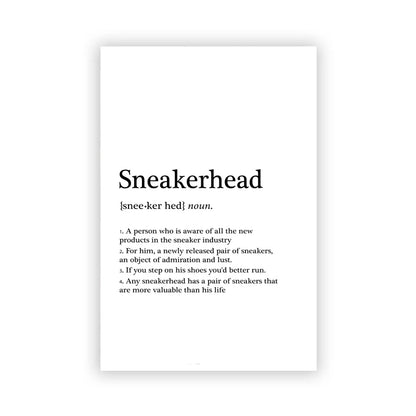 Sneaker Box Wall Art Poster Canvas Painting Boys Gifts Modern Fashion Sneakerhead Quote Prints Wall Pictures Home Room Decor.