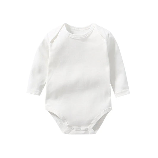 Winter Herbst Baumwolle Baby Strampler Weiß Langarm Bodys für Kind Baby Mädchen Jungen Kleidung