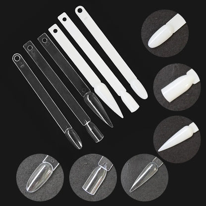 80/50/20pcs Nail Display Sticks Nail Swatch False Nail Tips Nail Gel Polish Practice Clear Display Board for Nail Art Tools.