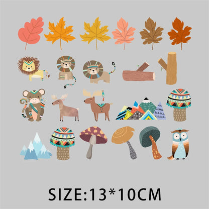 Cartoon Pflanze Blumen Aufkleber Wärmeübertragung PVC Patch Hitzeempfindliche Patches Bügelaufkleber auf Kleidung DIY Applikationen